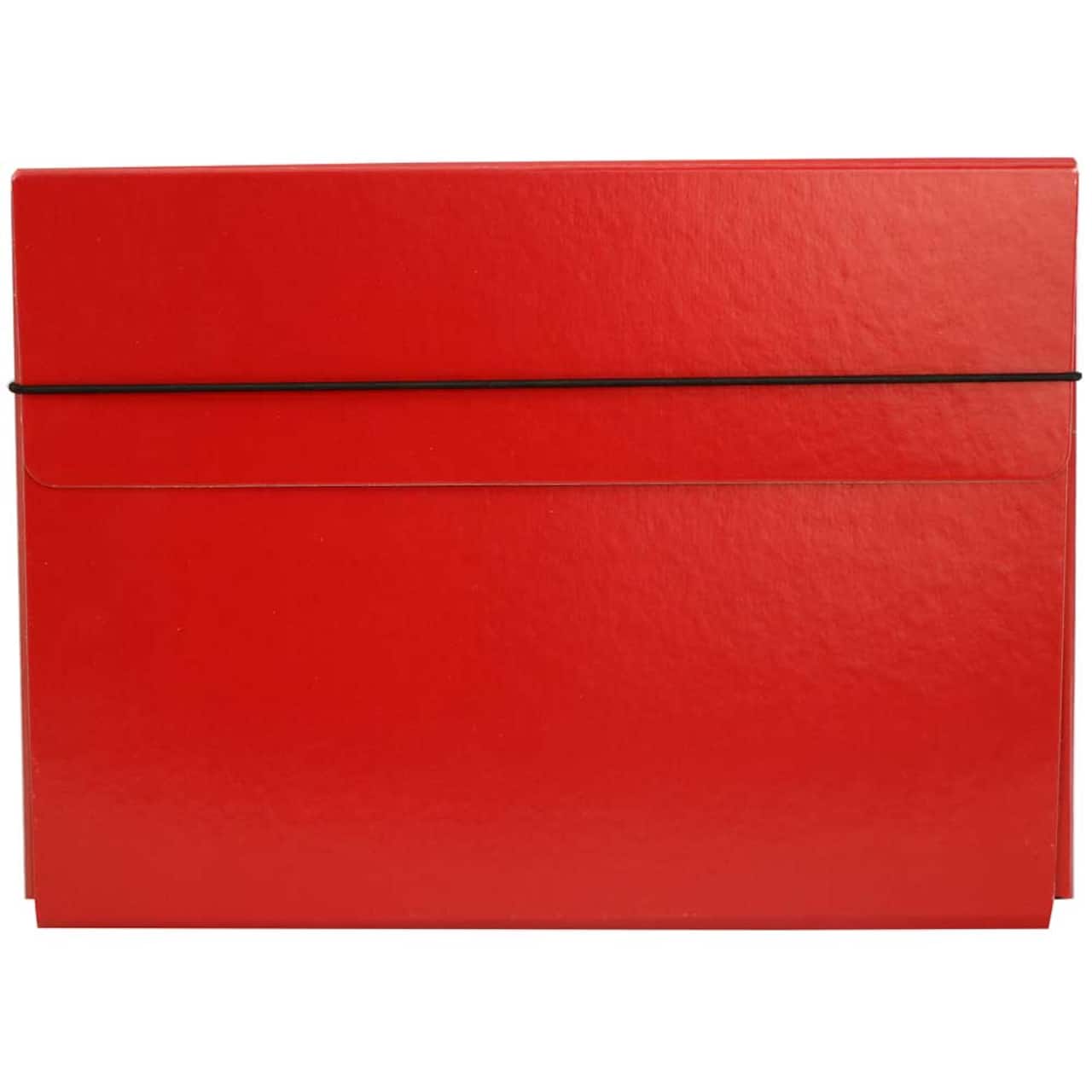 JAM Paper Strong Thin Portfolio Carrying Case with Elastic Band Closure